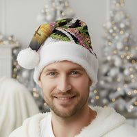 Hawaii Mokihana Mix Pikake Leis Mahalo 'Olelo Christmas Santa Hat Black LT7 - Polynesian Pride
