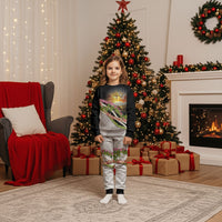Hawaii Mokihana Mix Pikake Leis Mahalo 'Olelo Christmas Pajama Set Black LT7 Kid Black - Polynesian Pride