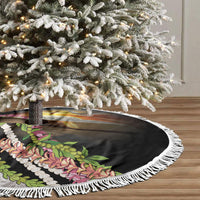 Hawaii Mokihana Mix Pikake Leis Mahalo 'Olelo Tree Skirt Black LT7 - Polynesian Pride