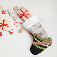 Hawaii Mokihana Mix Pikake Leis Mahalo 'Olelo Christmas Stocking White Tapa LT7 - Polynesian Pride
