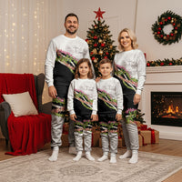 Hawaii Mokihana Mix Pikake Leis Mahalo 'Olelo Christmas Pajama Set White Tapa LT7 - Polynesian Pride