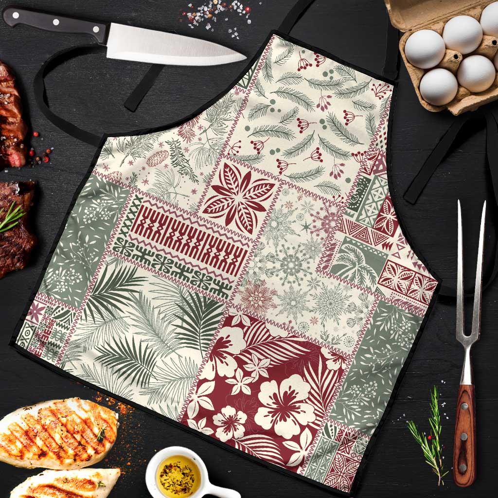Aloha Hawaii Pastel Christmas Patchwork Apron Classic Style - Polynesian Pride
