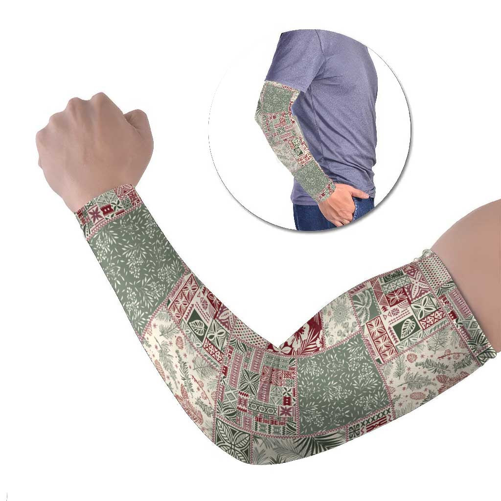 Aloha Hawaii Pastel Christmas Patchwork Arm Sleeves Classic Style - Polynesian Pride