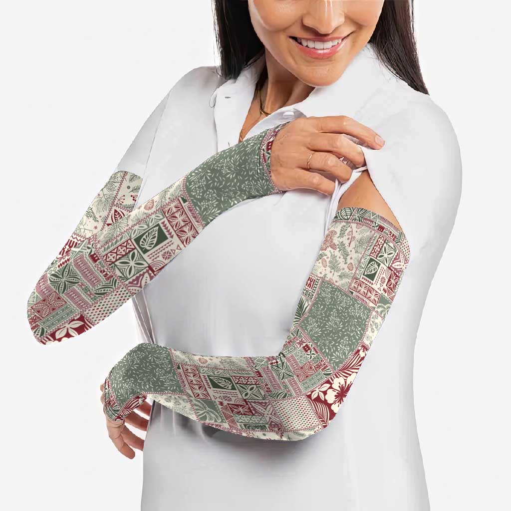 Aloha Hawaii Pastel Christmas Patchwork Arm Sleeves Classic Style - Polynesian Pride
