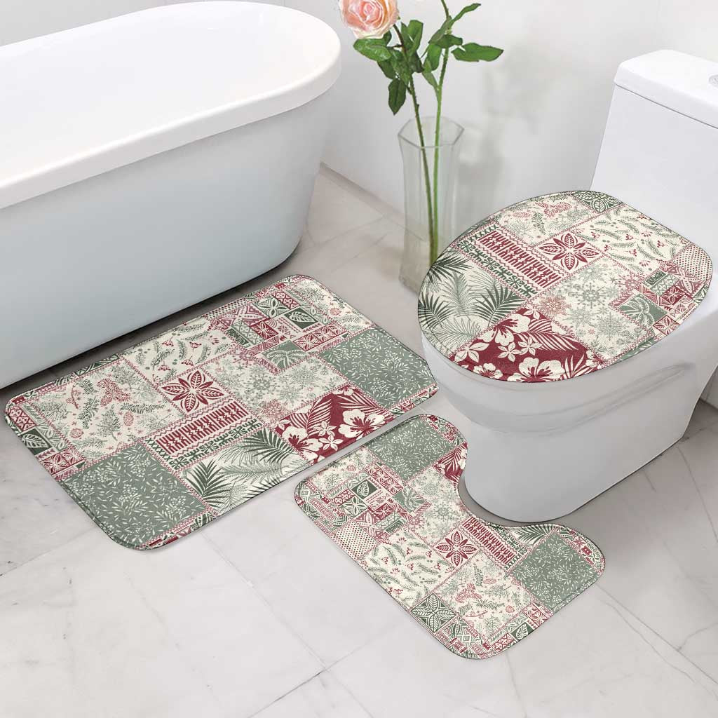 Aloha Hawaii Pastel Christmas Patchwork Bathroom Set Classic Style - Polynesian Pride