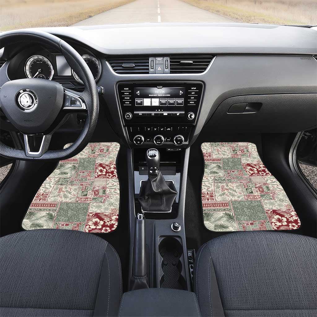 Aloha Hawaii Pastel Christmas Patchwork Car Mats Classic Style - Polynesian Pride