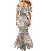 Aloha Hawaii Pastel Christmas Patchwork Family Matching Mermaid Dress and Hawaiian Shirt Classic Style LT7 - Polynesian Pride