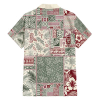 Aloha Hawaii Pastel Christmas Patchwork Family Matching Short Sleeve Bodycon Dress and Hawaiian Shirt Classic Style LT7 - Polynesian Pride
