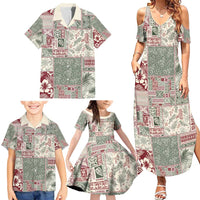 Aloha Hawaii Pastel Christmas Patchwork Family Matching Summer Maxi Dress and Hawaiian Shirt Classic Style LT7 - Polynesian Pride