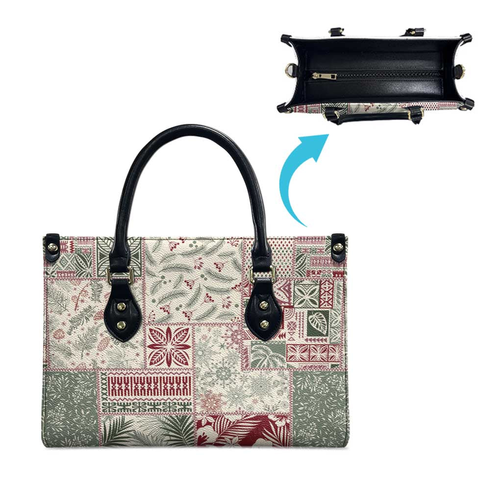 Aloha Hawaii Pastel Christmas Patchwork Leather Bag Classic Style - Polynesian Pride