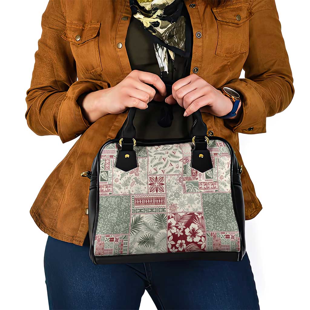 Aloha Hawaii Pastel Christmas Patchwork Shoulder Handbag Classic Style - Polynesian Pride