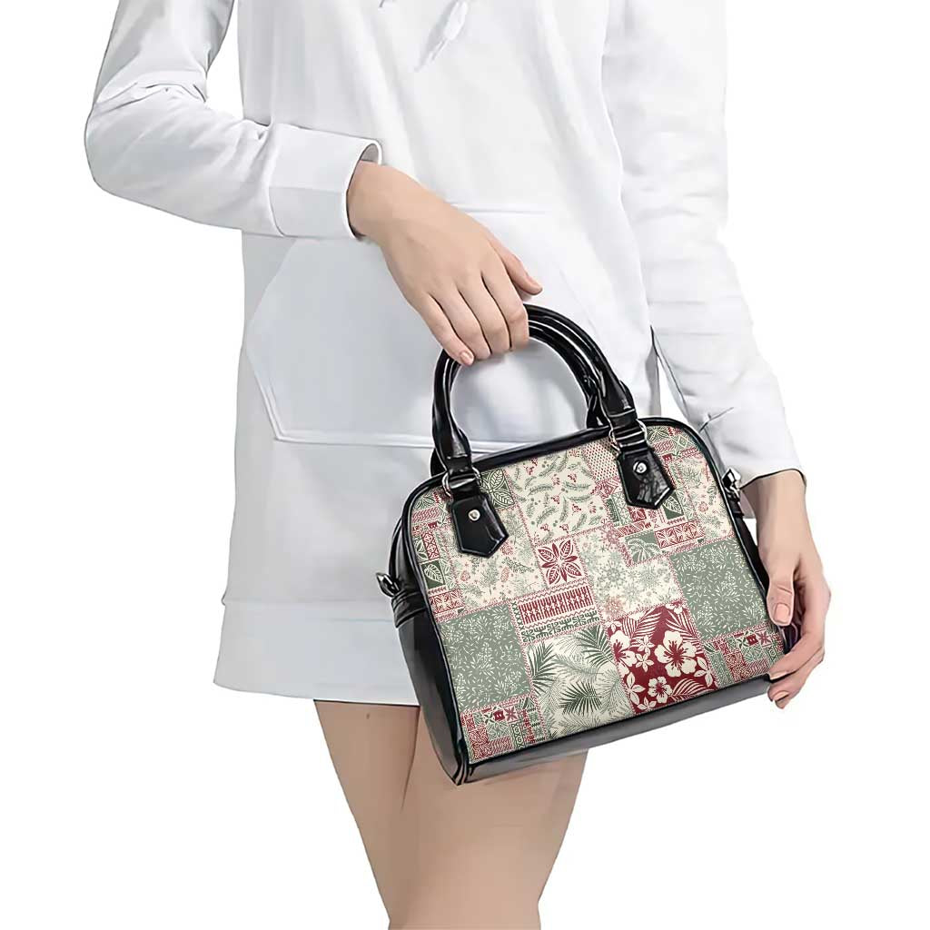 Aloha Hawaii Pastel Christmas Patchwork Shoulder Handbag Classic Style - Polynesian Pride