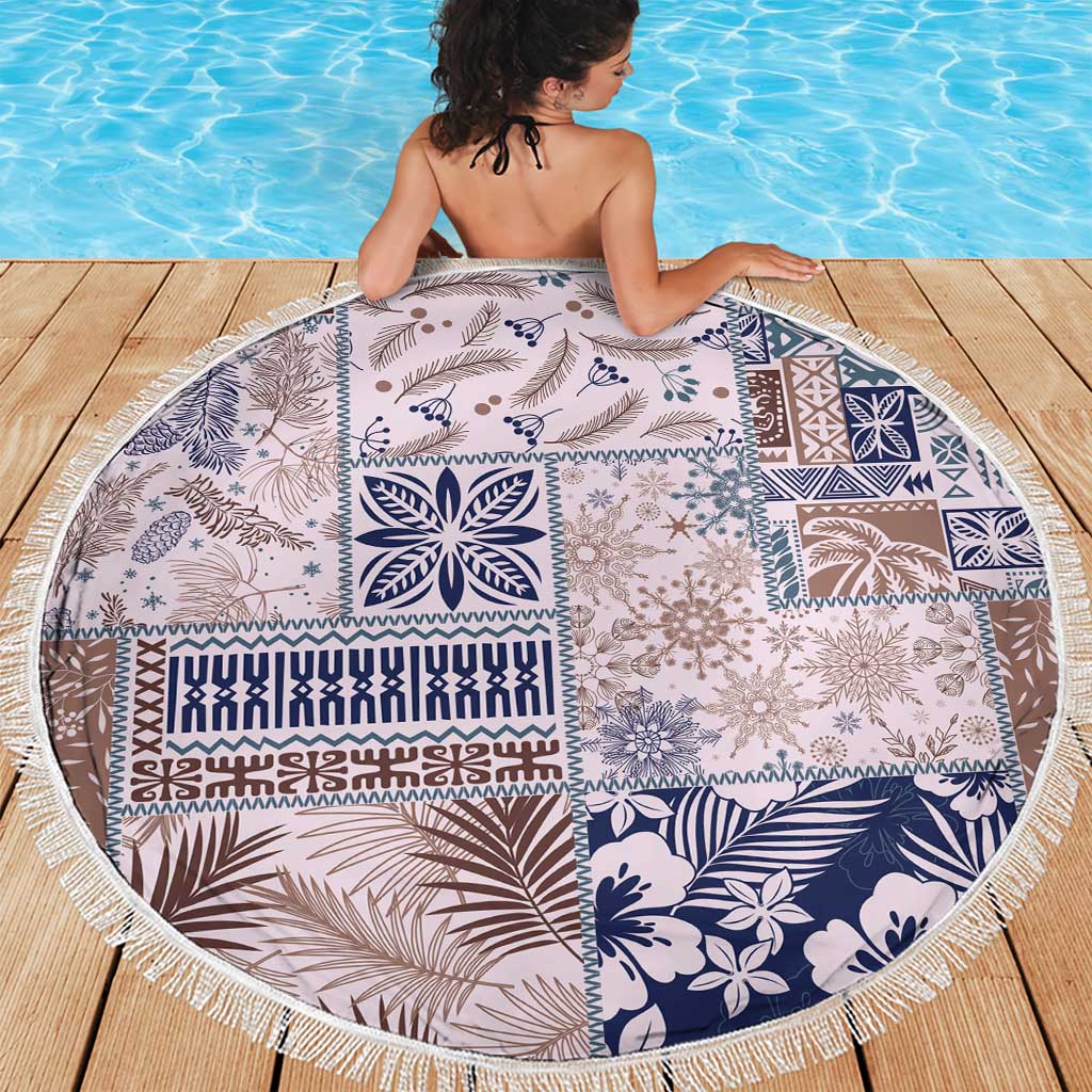 Aloha Hawaii Pastel Christmas Patchwork Beach Blanket Rustic Style - Polynesian Pride