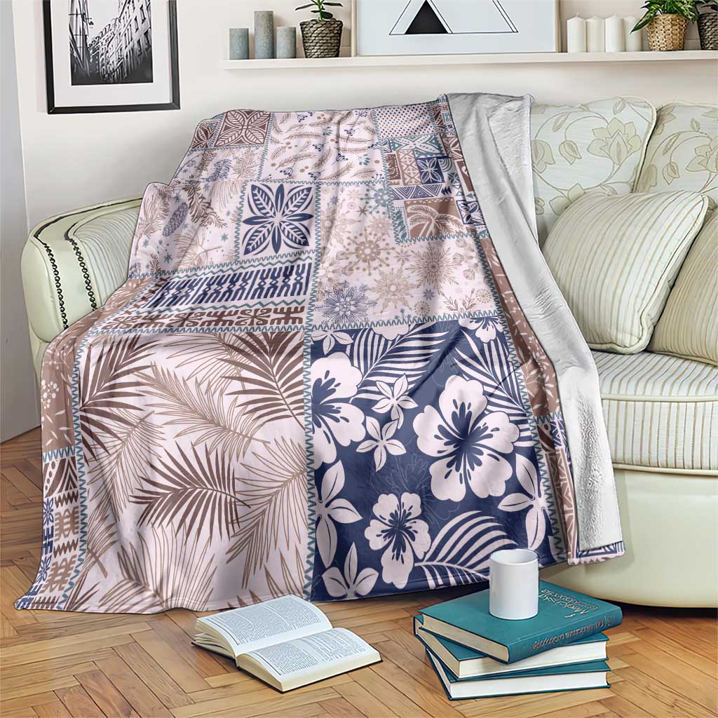 Aloha Hawaii Pastel Christmas Patchwork Blanket Rustic Style LT7 Beige - Polynesian Pride