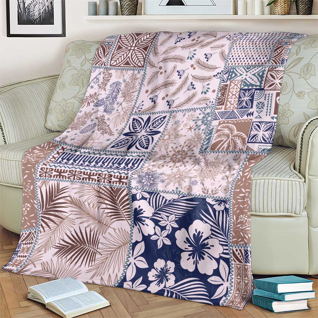 Aloha Hawaii Pastel Christmas Patchwork Blanket Rustic Style LT7 - Polynesian Pride