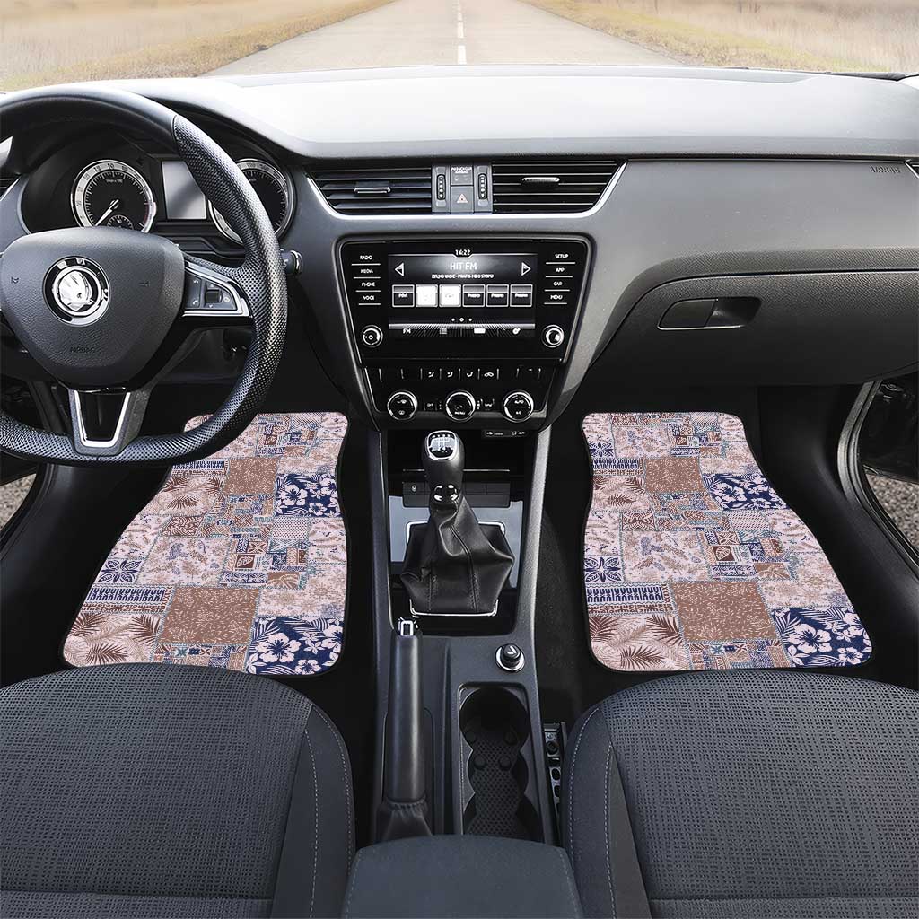 Aloha Hawaii Pastel Christmas Patchwork Car Mats Rustic Style - Polynesian Pride