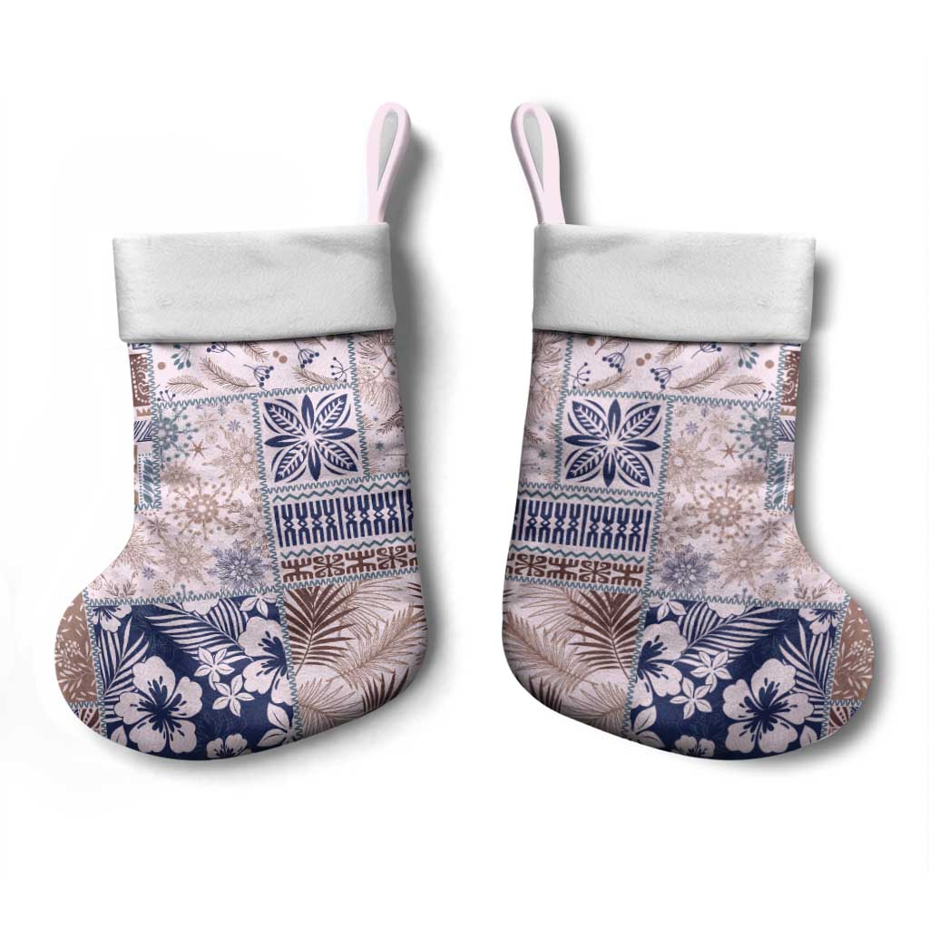 Aloha Hawaii Pastel Christmas Patchwork Christmas Stocking Rustic Style - Polynesian Pride