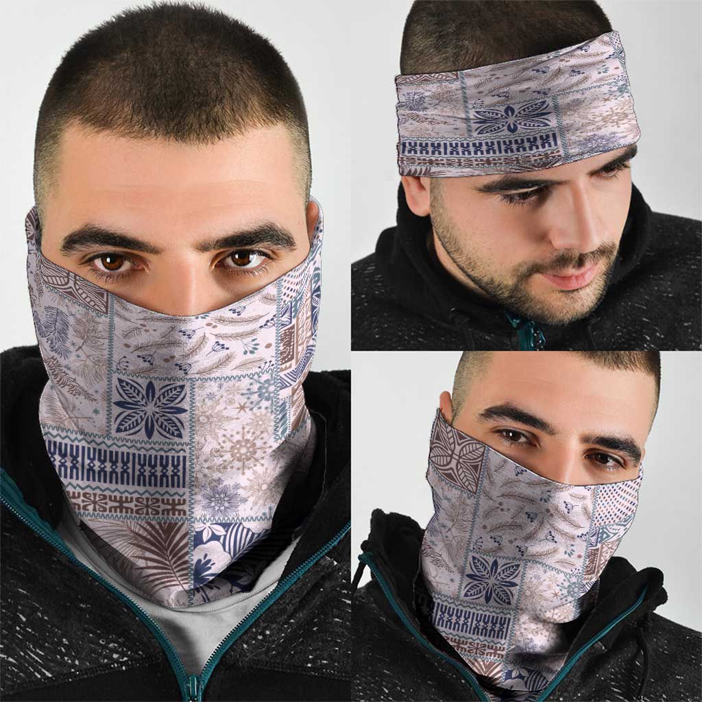 Aloha Hawaii Pastel Christmas Patchwork Neck Gaiter Rustic Style - Polynesian Pride