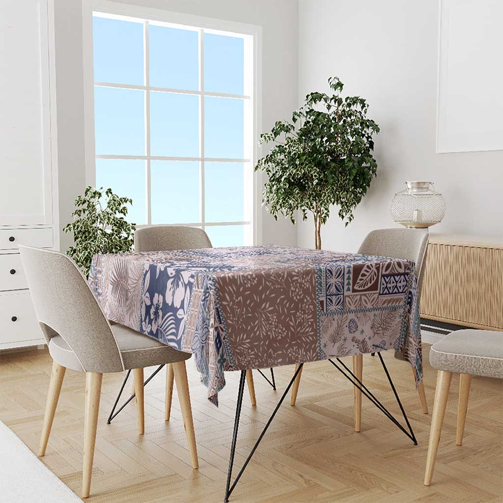 Aloha Hawaii Pastel Christmas Patchwork Tablecloth Rustic Style - Polynesian Pride