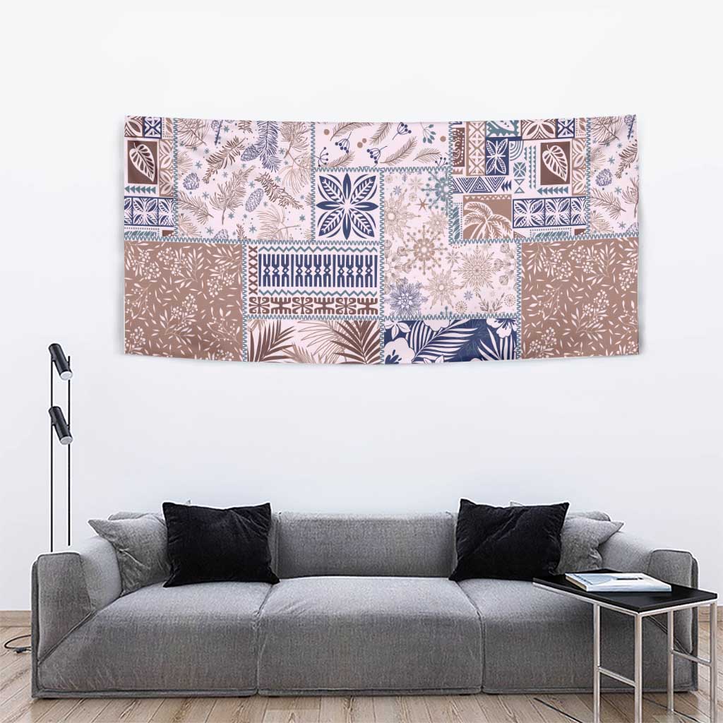 Aloha Hawaii Pastel Christmas Patchwork Tapestry Rustic Style - Polynesian Pride