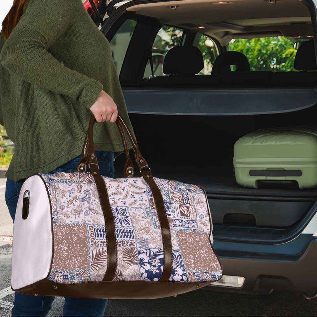 Aloha Hawaii Pastel Christmas Patchwork Travel Bag Rustic Style - Polynesian Pride