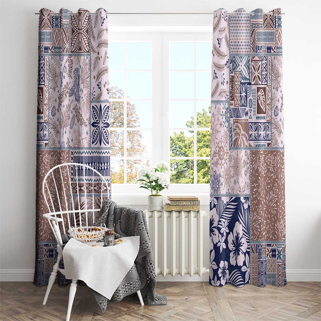 Aloha Hawaii Pastel Christmas Patchwork Window Curtain Rustic Style - Polynesian Pride