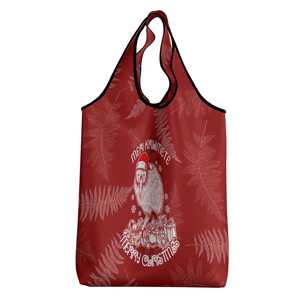 New Zealand Christmas Grocery Bag Silver Fern Mix Kiwi Bird Ver01 LT7 - Polynesian Pride
