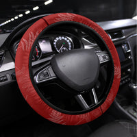 New Zealand Christmas Steering Wheel Cover Silver Fern Mix Kiwi Bird Ver01 LT7 Universal Fit Red - Polynesian Pride