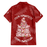 New Zealand Christmas Family Matching Off Shoulder Maxi Dress and Hawaiian Shirt Silver Fern Mix Kiwi Bird Ver02 LT7 - Polynesian Pride