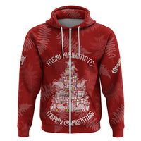 New Zealand Christmas Hoodie Silver Fern Mix Kiwi Bird Ver02 LT7 - Polynesian Pride