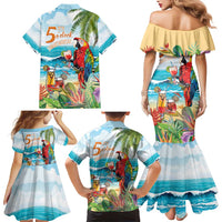 Aloha Hawaii Christmas Family Matching Mermaid Dress and Hawaiian Shirt It's 5 o'clock Somewhere LT7 - Polynesian Pride