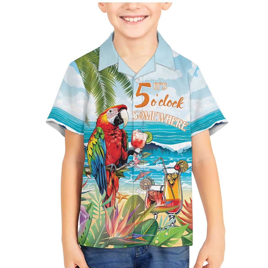 Aloha Hawaii Christmas Family Matching Mermaid Dress and Hawaiian Shirt It's 5 o'clock Somewhere LT7 Son's Shirt Colorful - Polynesian Pride