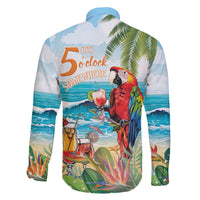 Aloha Hawaii Christmas Family Matching Off The Shoulder Long Sleeve Dress and Hawaiian Shirt It's 5 o'clock Somewhere LT7 - Polynesian Pride