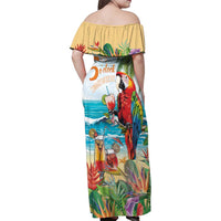 Aloha Hawaii Christmas Family Matching Off Shoulder Maxi Dress and Hawaiian Shirt It's 5 o'clock Somewhere LT7 - Polynesian Pride