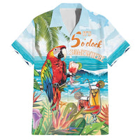 Aloha Hawaii Christmas Family Matching Off Shoulder Short Dress and Hawaiian Shirt It's 5 o'clock Somewhere LT7 Dad's Shirt - Short Sleeve Colorful - Polynesian Pride
