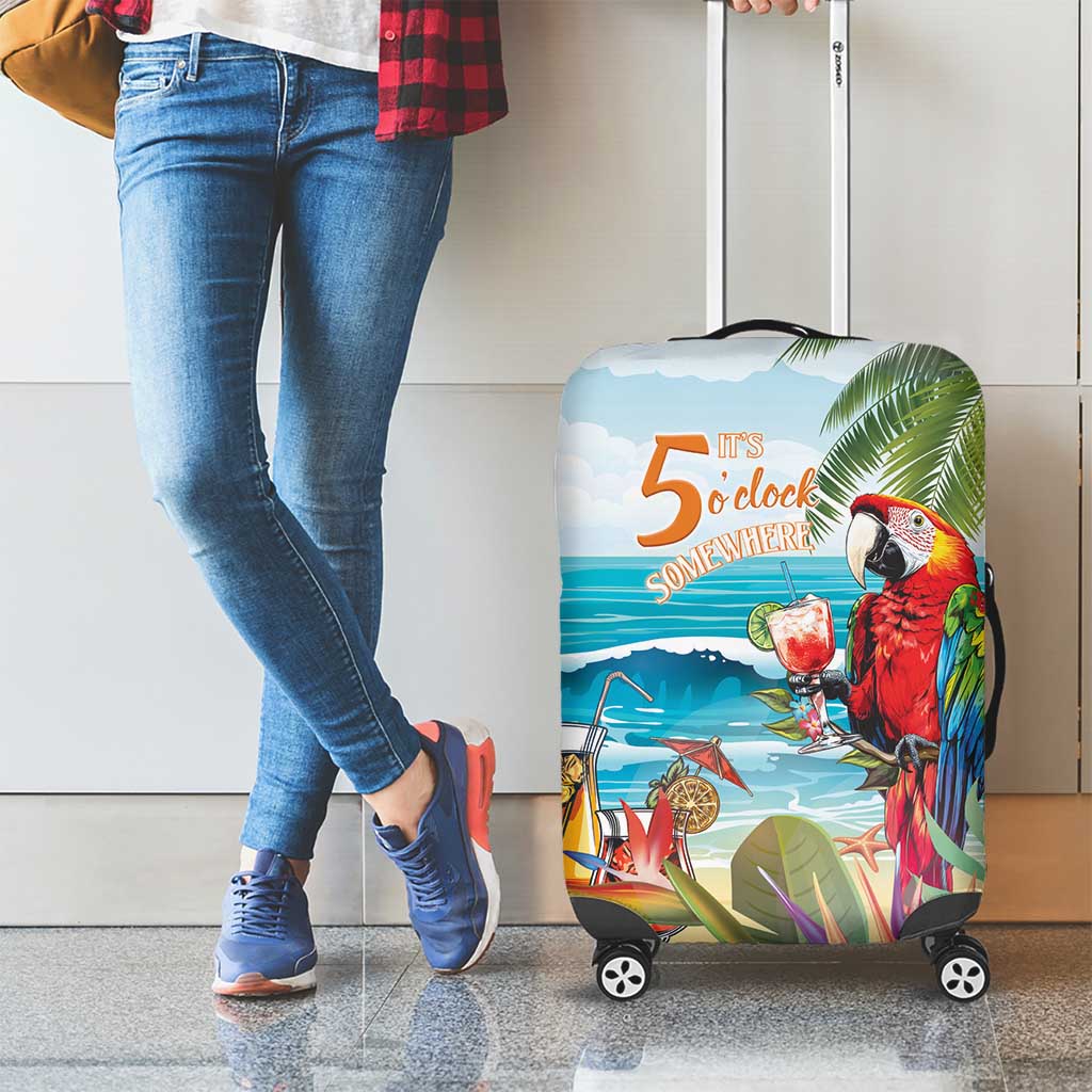 Aloha Hawaii Christmas Luggage Cover It's 5 o'clock Somewhere
