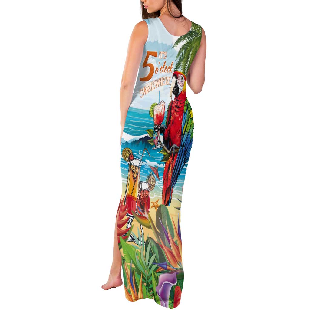 Aloha Hawaii Christmas Tank Maxi Dress It's 5 o'clock Somewhere LT7 - Polynesian Pride