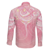 Breast Cancer Awareness Maori Aotearoa Family Matching Summer Maxi Dress and Hawaiian Shirt Manta Ray - Pink Glaze LT7 - Polynesian Pride