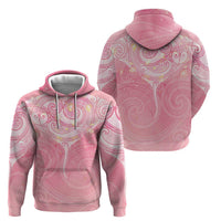 Breast Cancer Awareness Maori Aotearoa Hoodie Manta Ray - Pink Glaze - Polynesian Pride