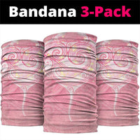 Breast Cancer Awareness Maori Aotearoa Neck Gaiter Manta Ray - Pink Glaze LT7 package One Size: 25*50cm Pink - Polynesian Pride