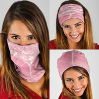 Breast Cancer Awareness Maori Aotearoa Neck Gaiter Manta Ray - Pink Glaze LT7 - Polynesian Pride