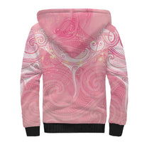 Breast Cancer Awareness Maori Aotearoa Sherpa Hoodie Manta Ray - Pink Glaze LT7 - Polynesian Pride