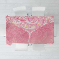 Breast Cancer Awareness Maori Aotearoa Tablecloth Manta Ray - Pink Glaze LT7 Pink - Polynesian Pride