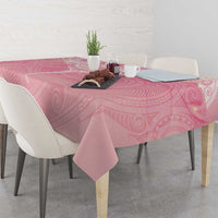Breast Cancer Awareness Maori Aotearoa Tablecloth Manta Ray - Pink Glaze LT7 - Polynesian Pride