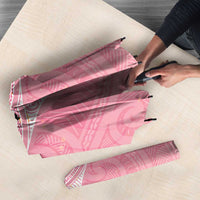 Breast Cancer Awareness Maori Aotearoa Umbrella Manta Ray - Pink Glaze - Polynesian Pride