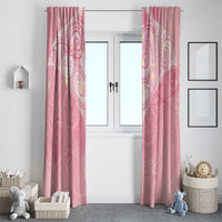 Breast Cancer Awareness Maori Aotearoa Window Curtain Manta Ray - Pink Glaze LT7 - Polynesian Pride
