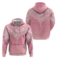 Breast Cancer Awareness Maori Aotearoa Zip Hoodie Manta Ray - Pink Glaze LT7 - Polynesian Pride