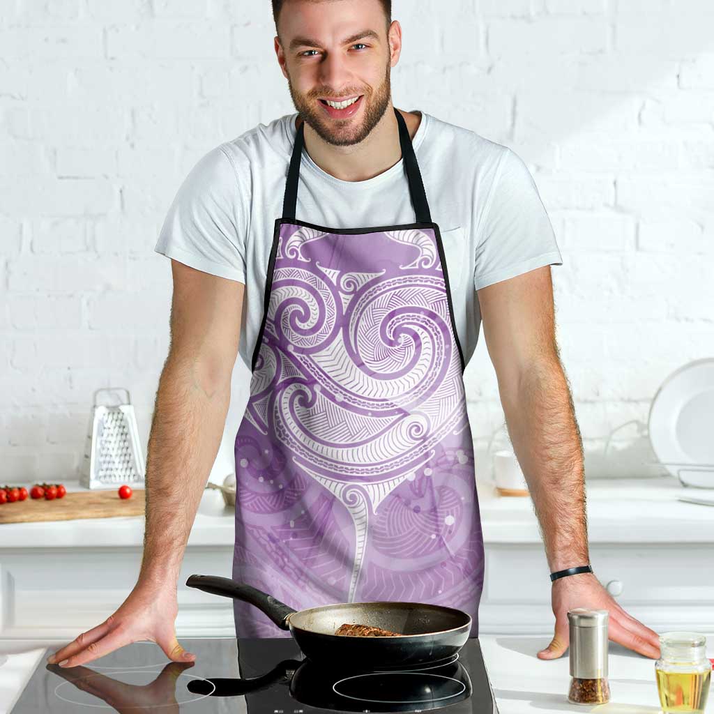 Epilepsy Awareness Maori Aotearoa Apron Manta Ray - Purple Glaze - Polynesian Pride