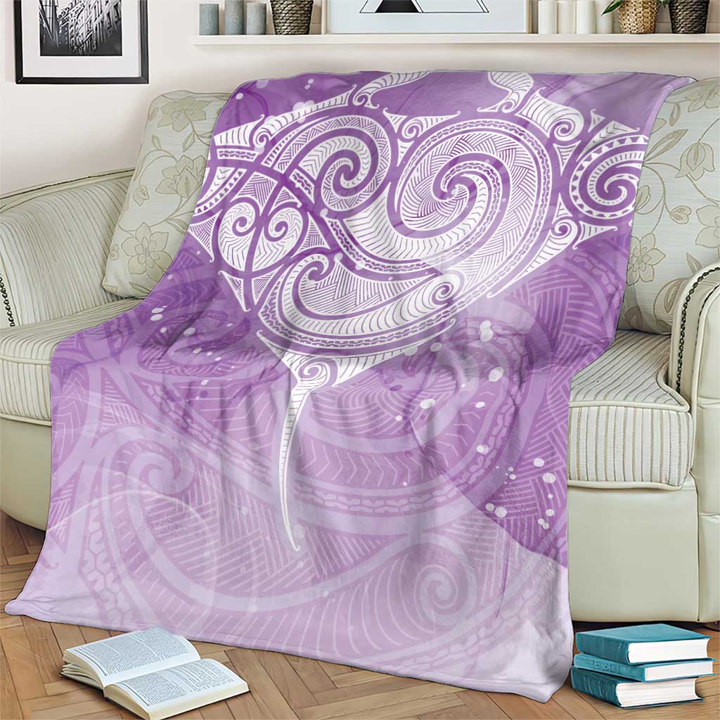Epilepsy Awareness Maori Aotearoa Blanket Manta Ray - Purple Glaze LT7 - Polynesian Pride