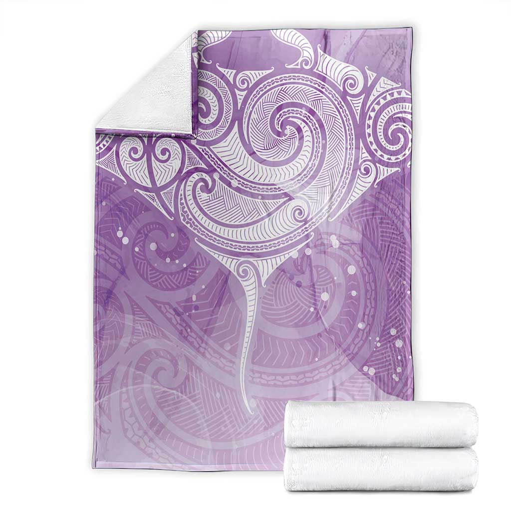 Epilepsy Awareness Maori Aotearoa Blanket Manta Ray - Purple Glaze LT7 - Polynesian Pride